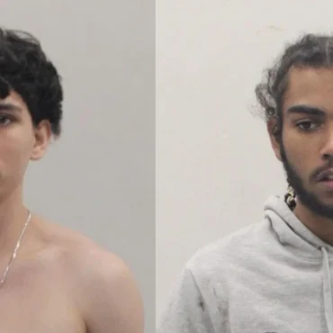 Evan Araujo, à esquerda, em imagem divulgada pela polícia