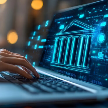 Digital Bank Illustration: Cyber Security Concept